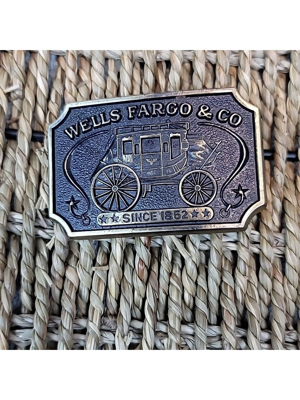 Wells Fargo stagecoach belt buckle